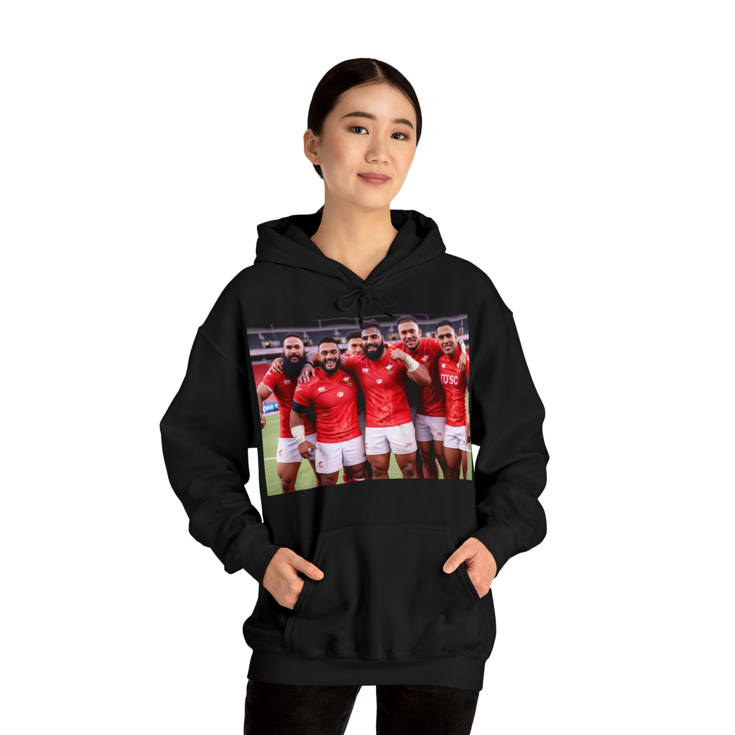 Post Match Tonga - dark hoodies
