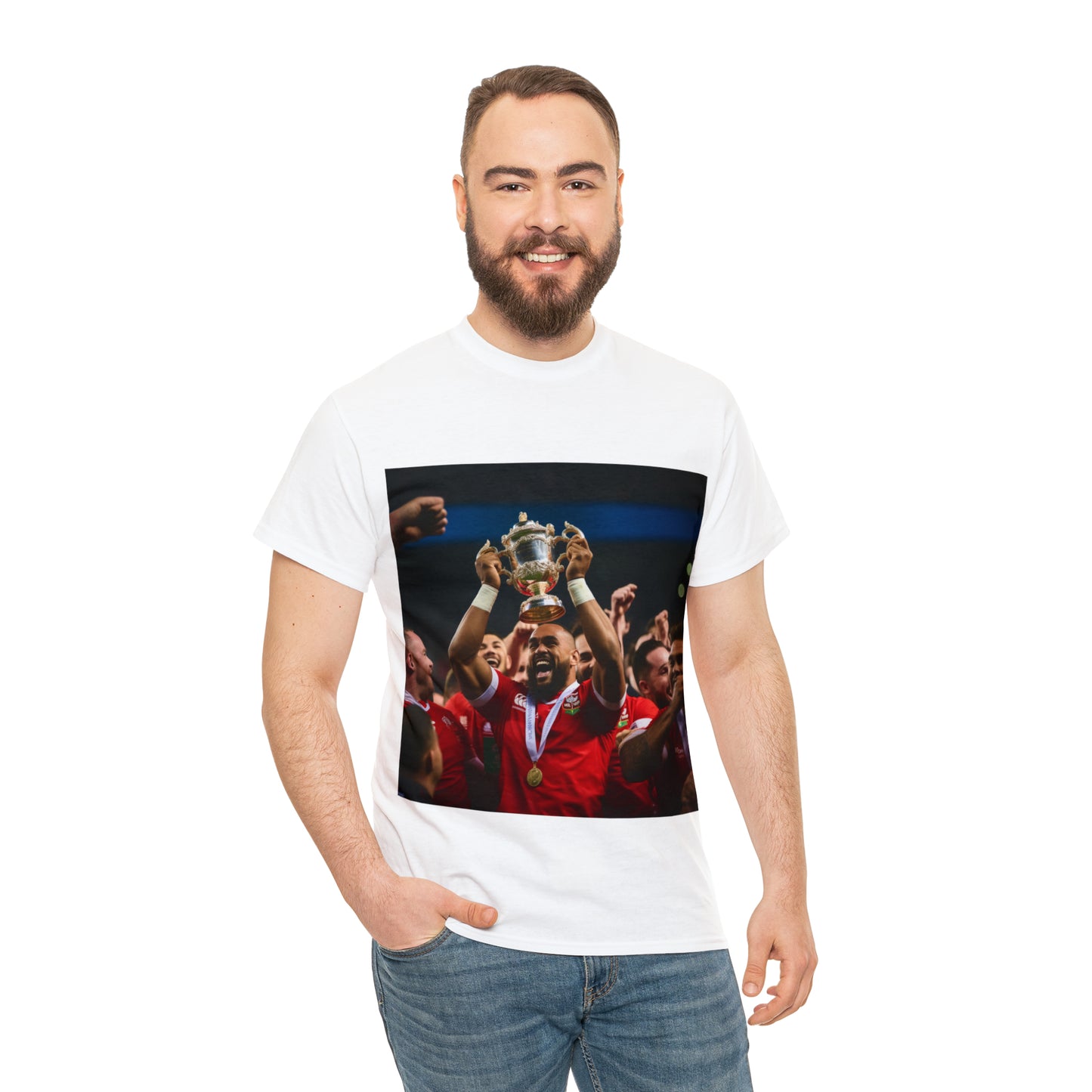 Tonga lifting the RWC - light shirts