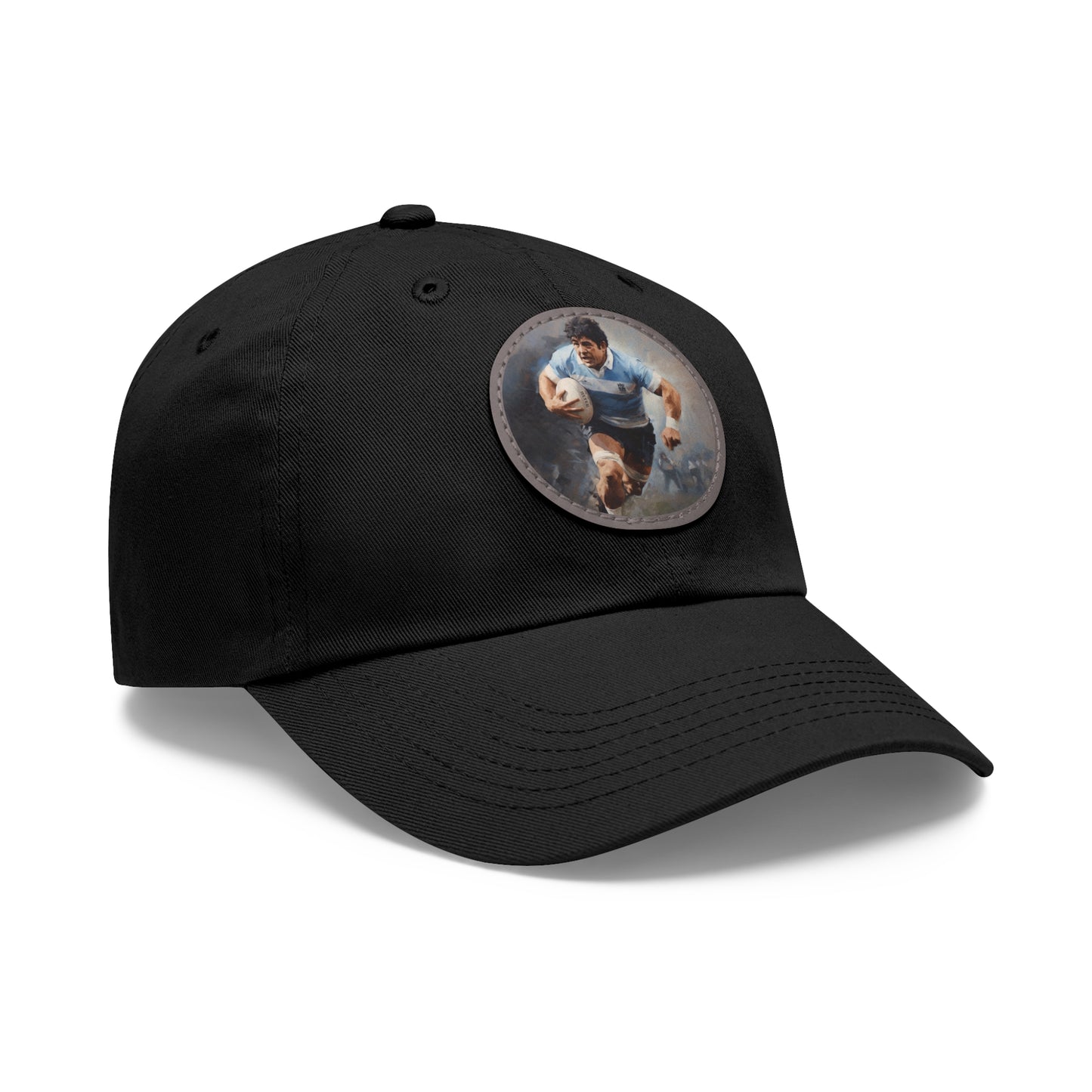 Rugby Maradona Round Leather Patch Hat