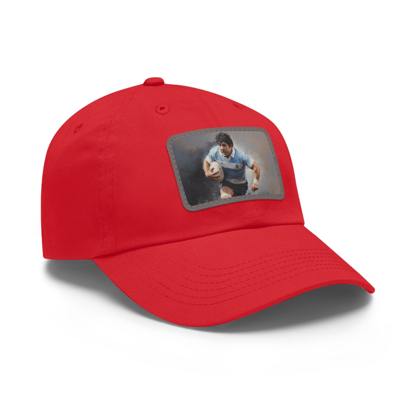Rugby Maradona Rectangle Leather Patch Hat