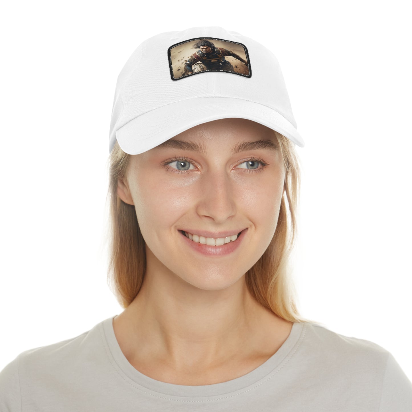 Samurai Rectangle Leather Patch Hat