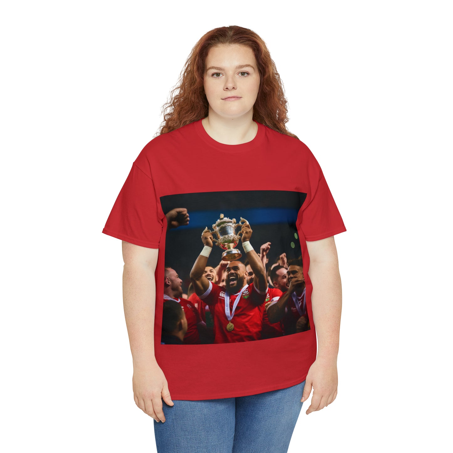 Tonga lifting the RWC - dark shirts