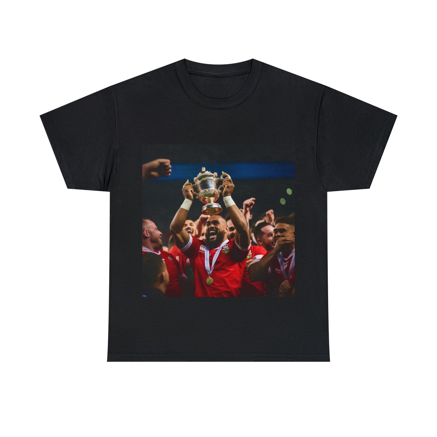 Tonga lifting the RWC - dark shirts