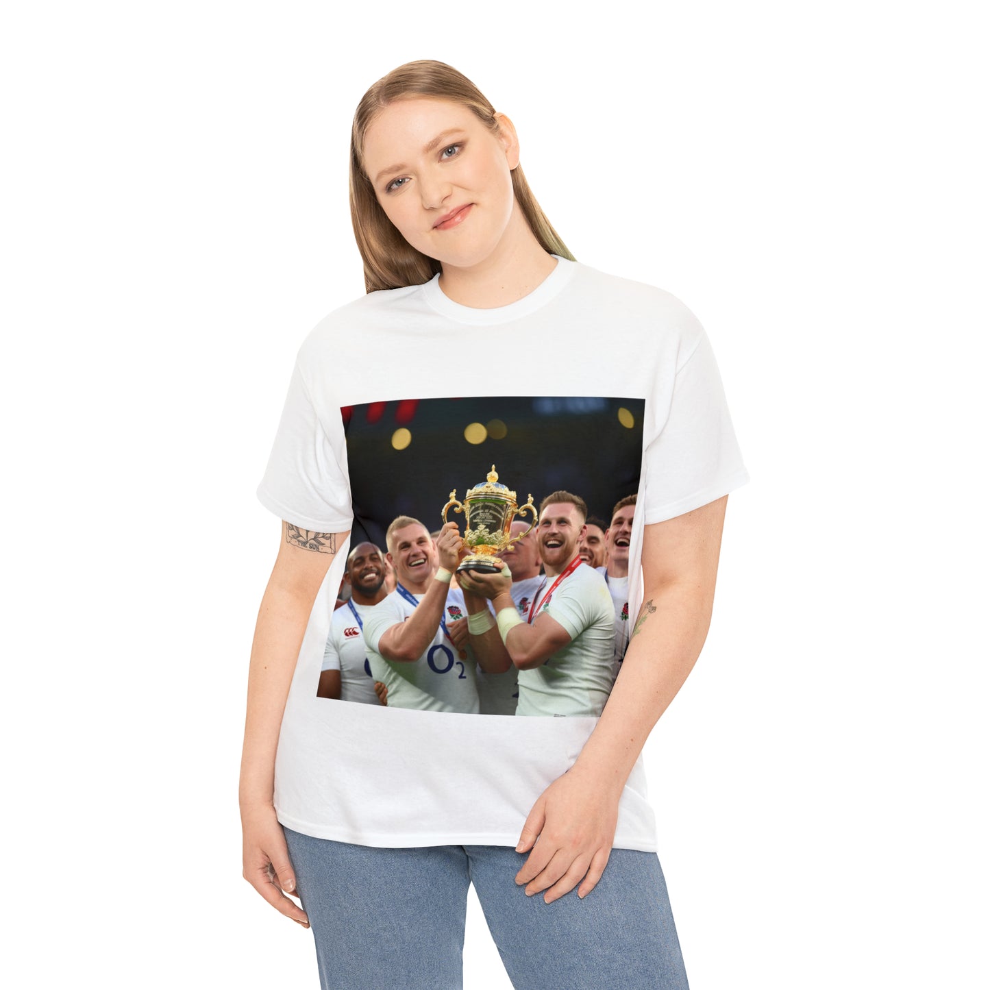 England Celebrating Winning World Cup - light shirts