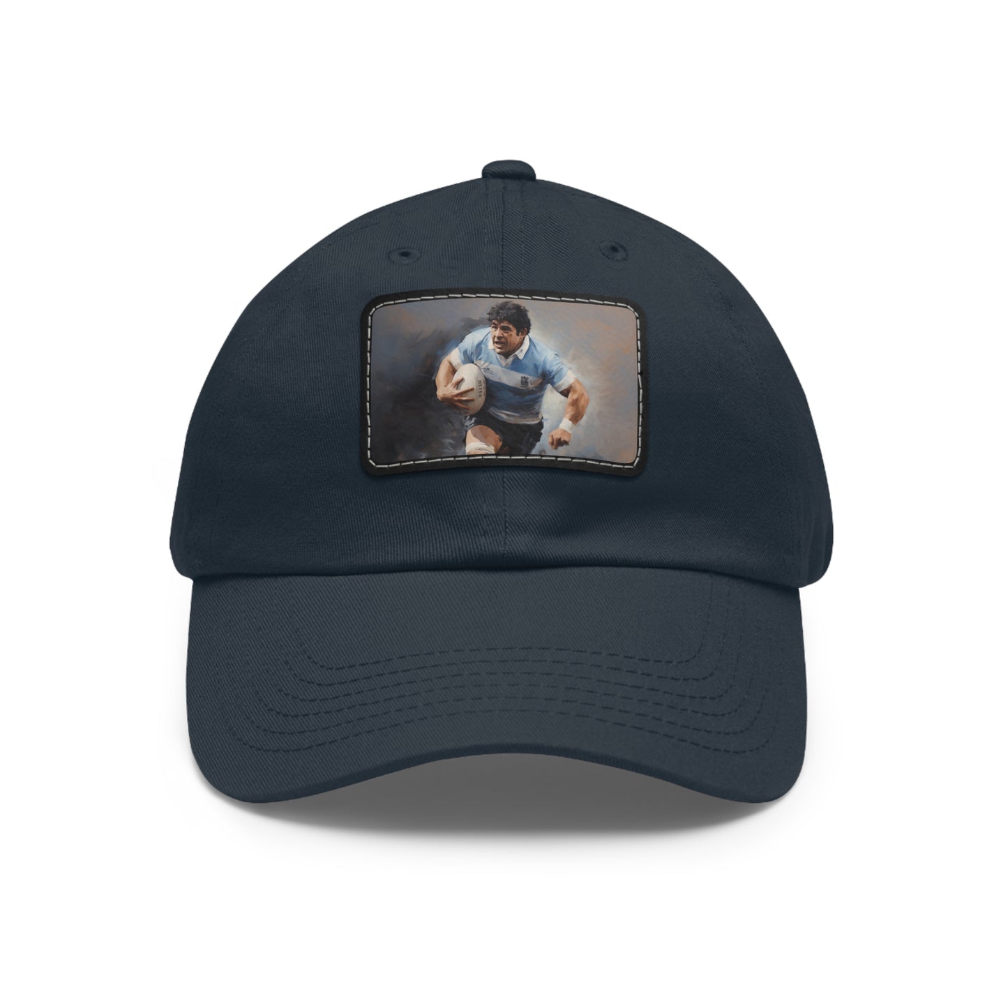 Rugby Maradona Rectangle Leather Patch Hat
