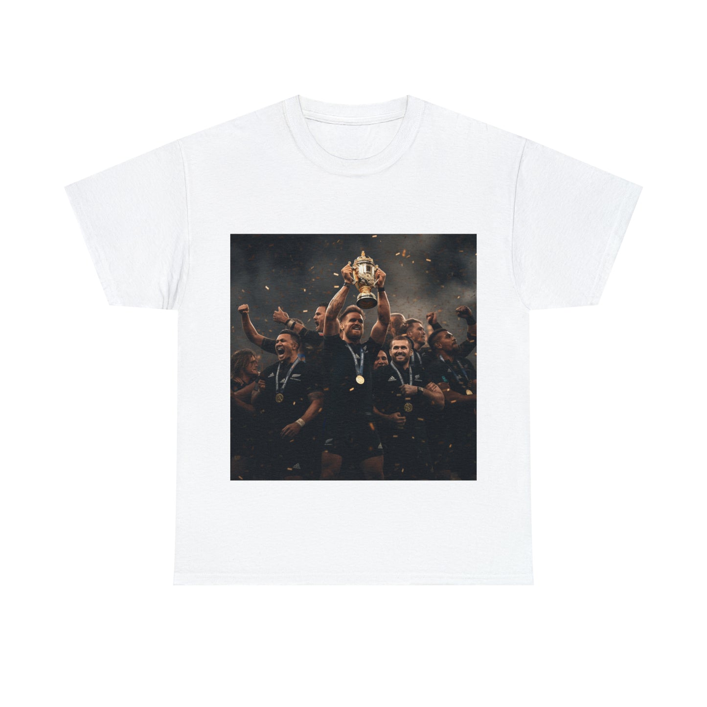 All Blacks lifting World Cup - light shirts