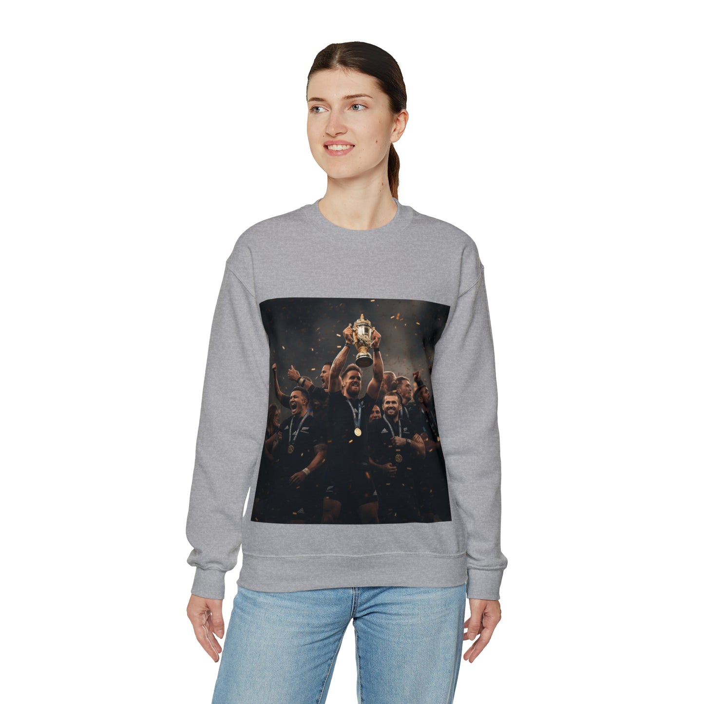All Blacks lifting World Cup - light sweatshirts