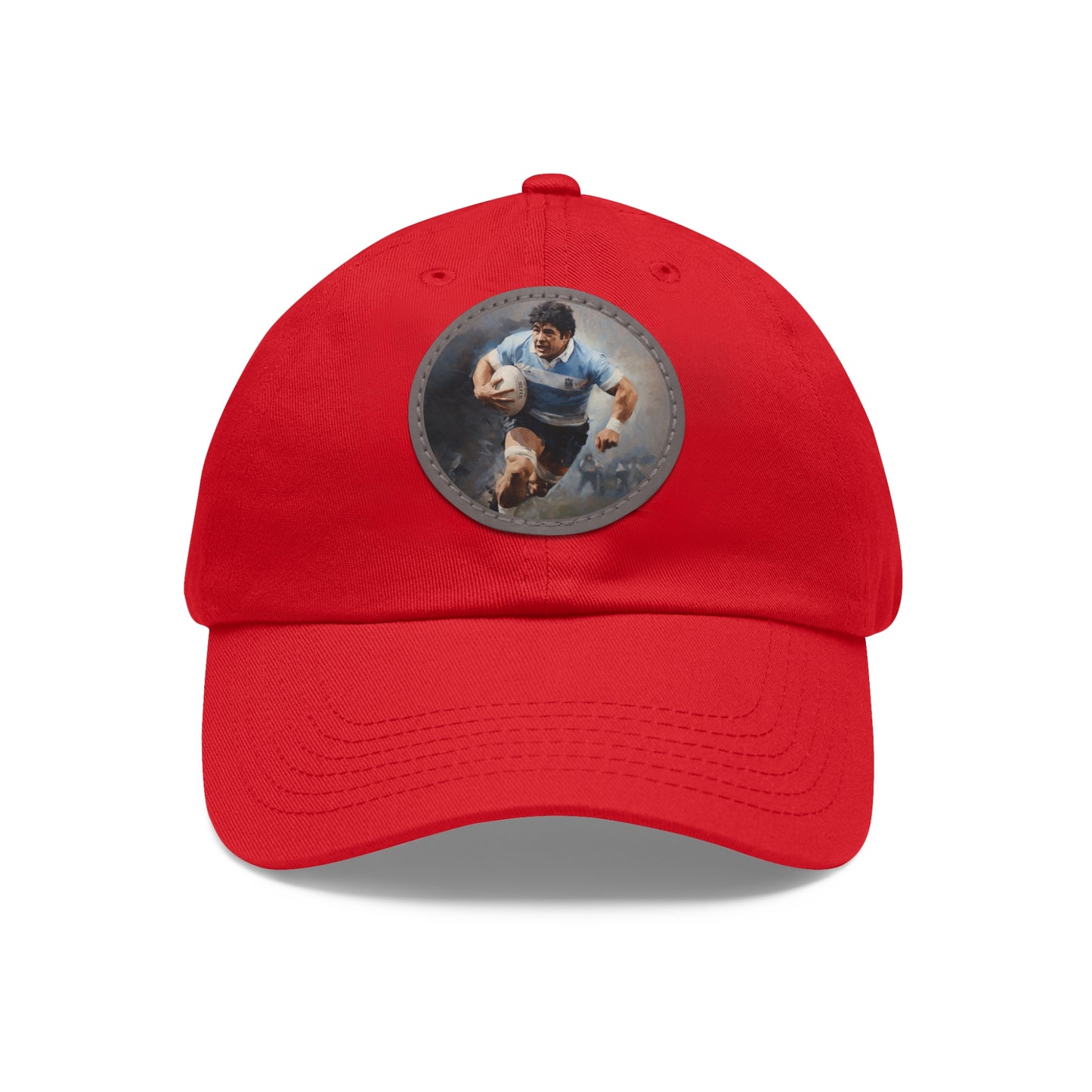 Rugby Maradona Round Leather Patch Hat