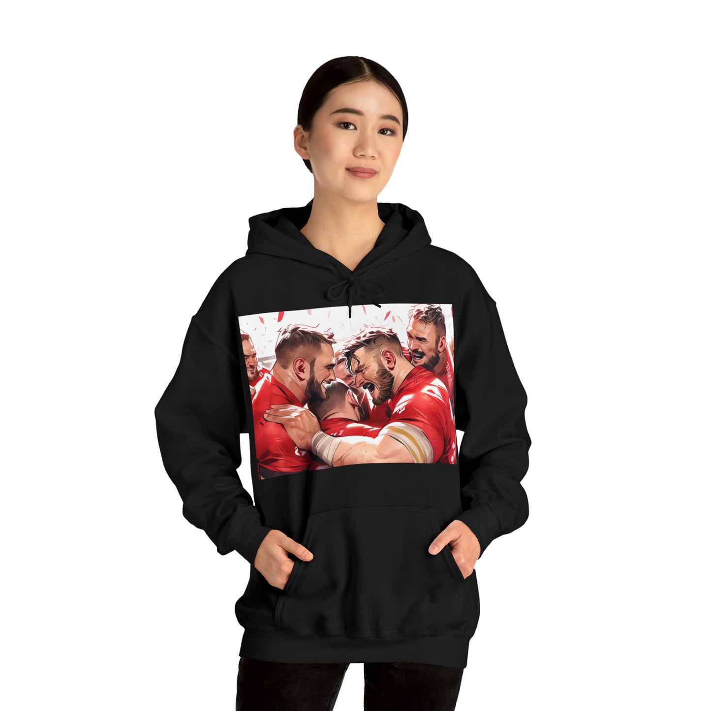 Post Match Wales - dark hoodies