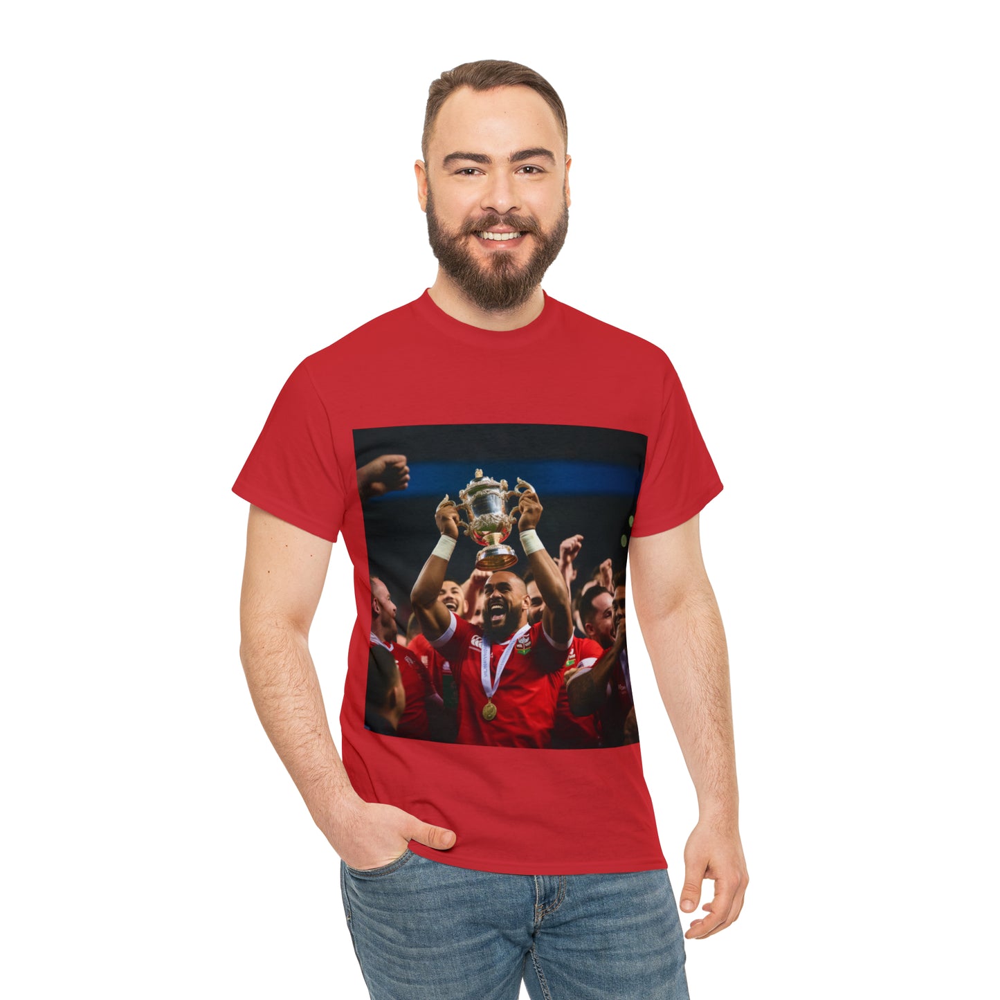 Tonga lifting the RWC - dark shirts