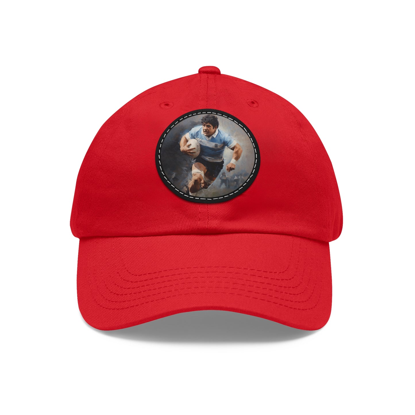 Rugby Maradona Round Leather Patch Hat