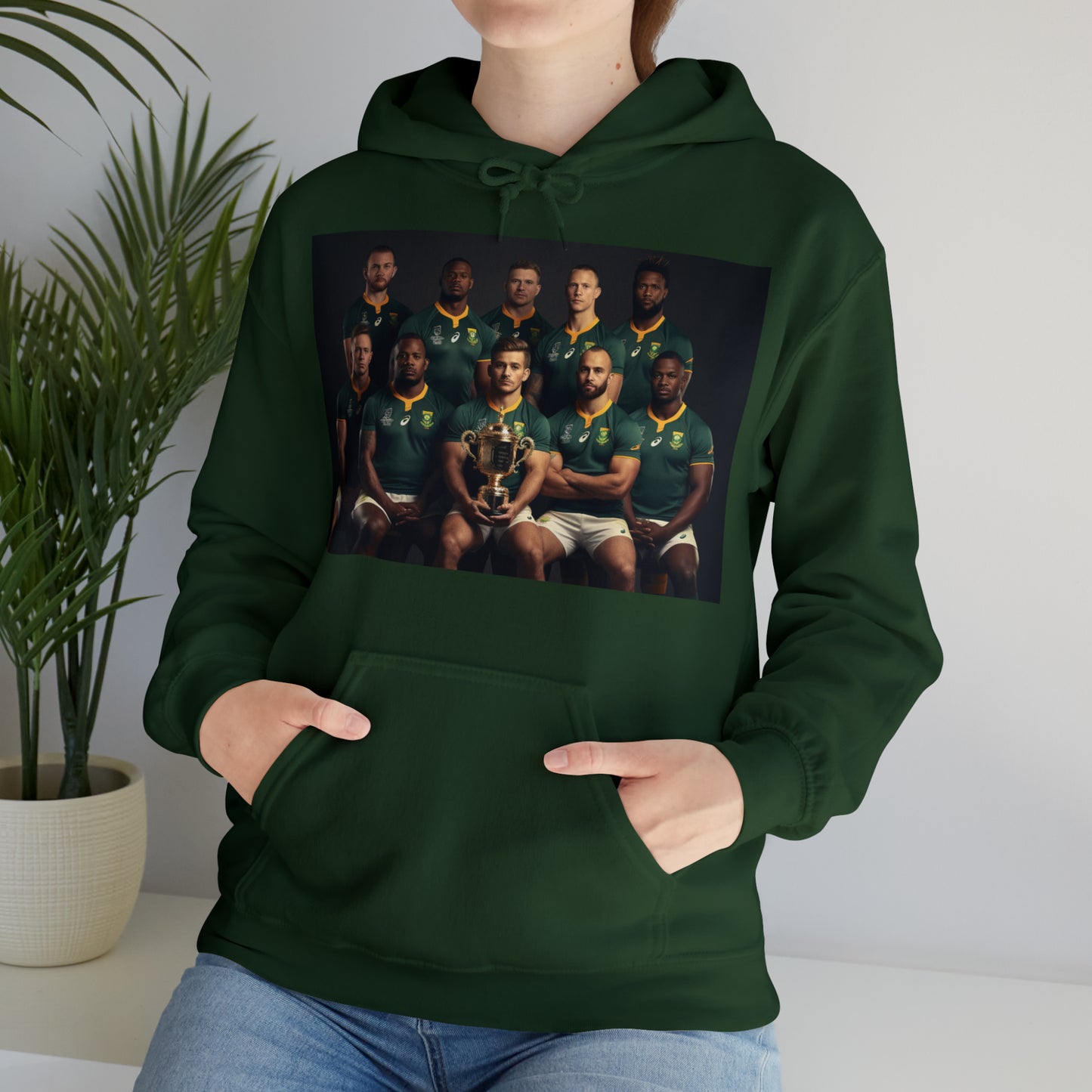 Springbok RWC photoshoot - dark hoodies