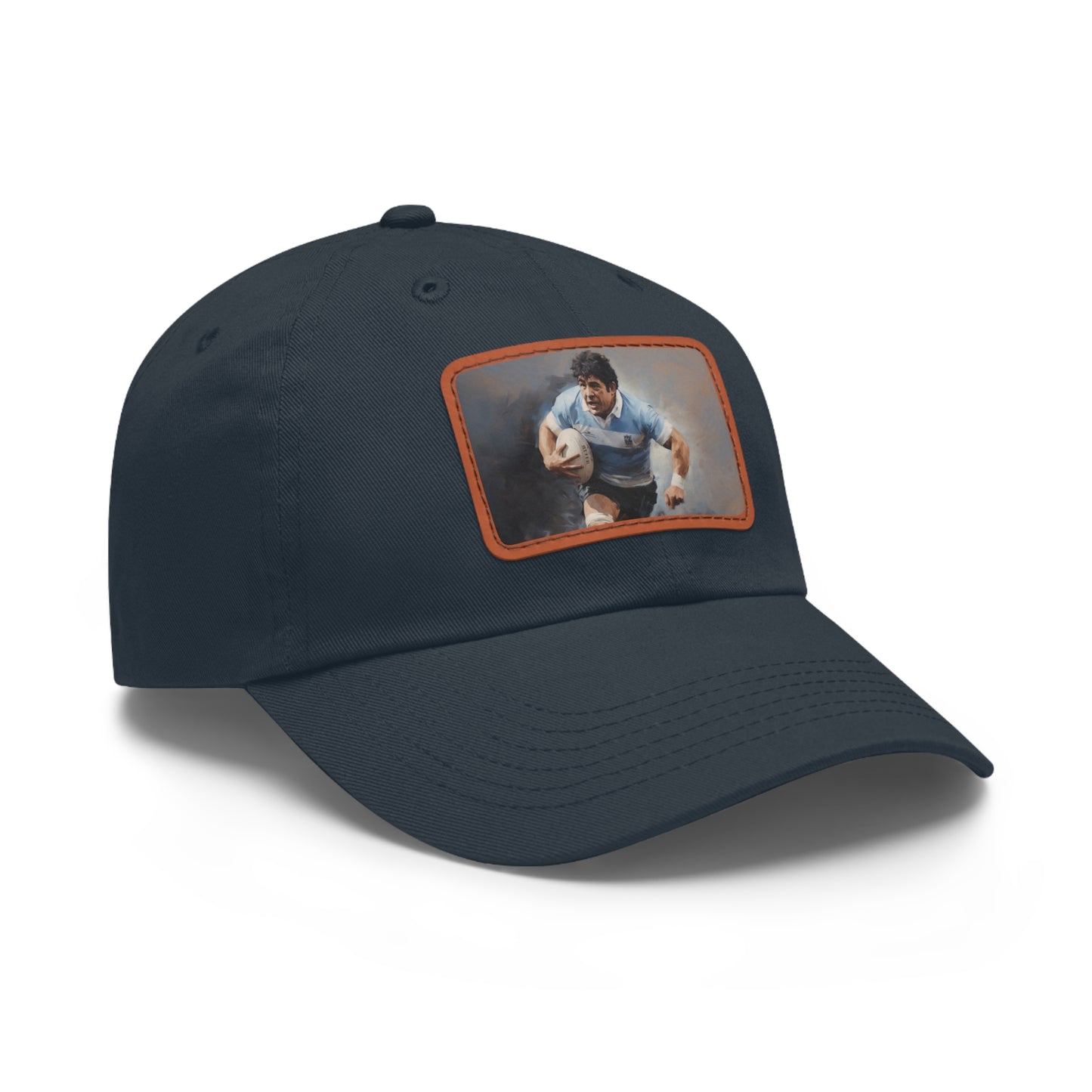 Rugby Maradona Rectangle Leather Patch Hat