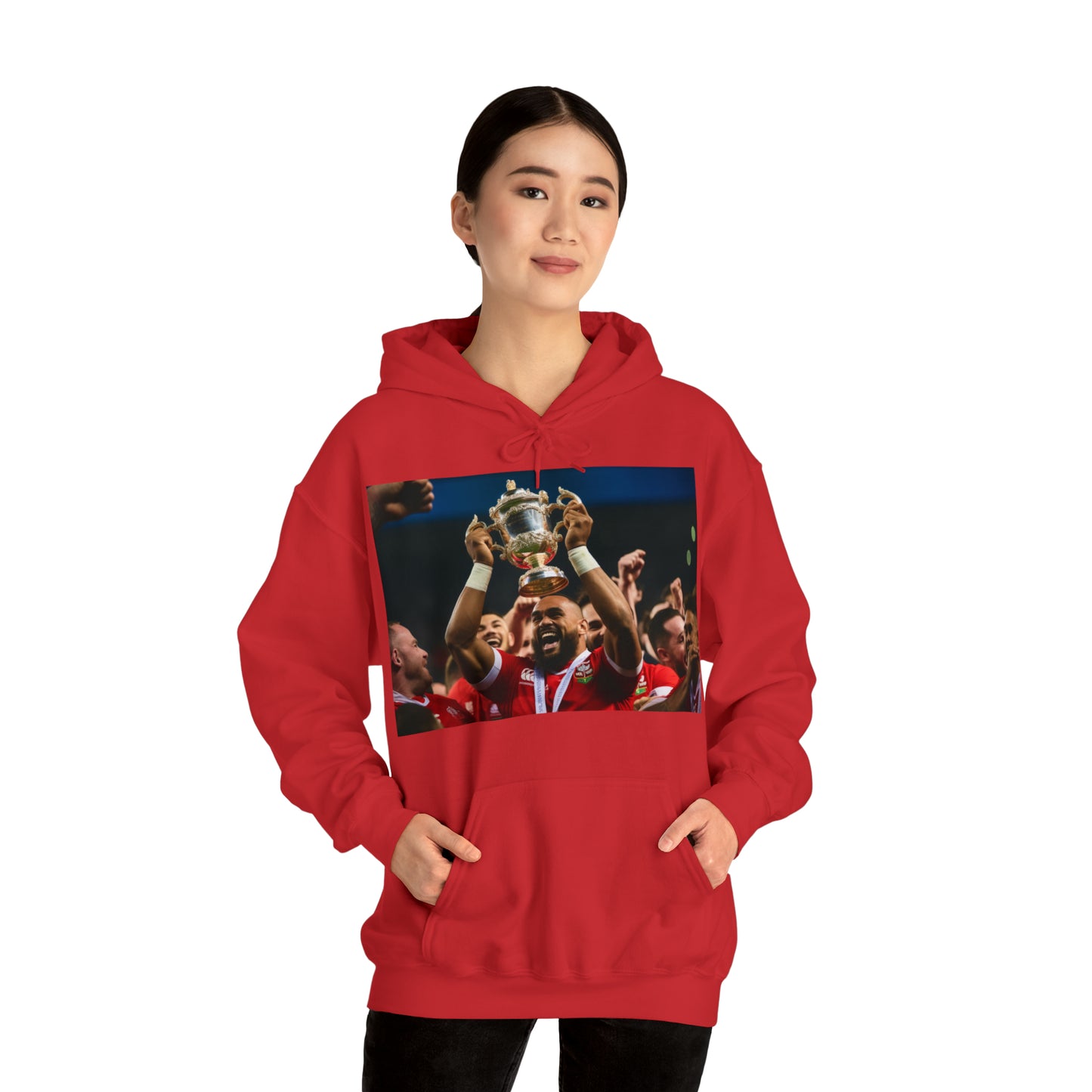 Tonga lifting the RWC - dark hoodies