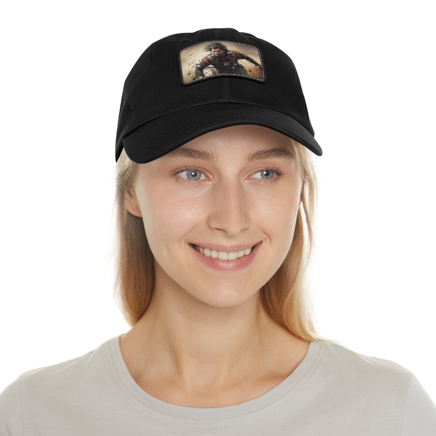 Samurai Rectangle Leather Patch Hat