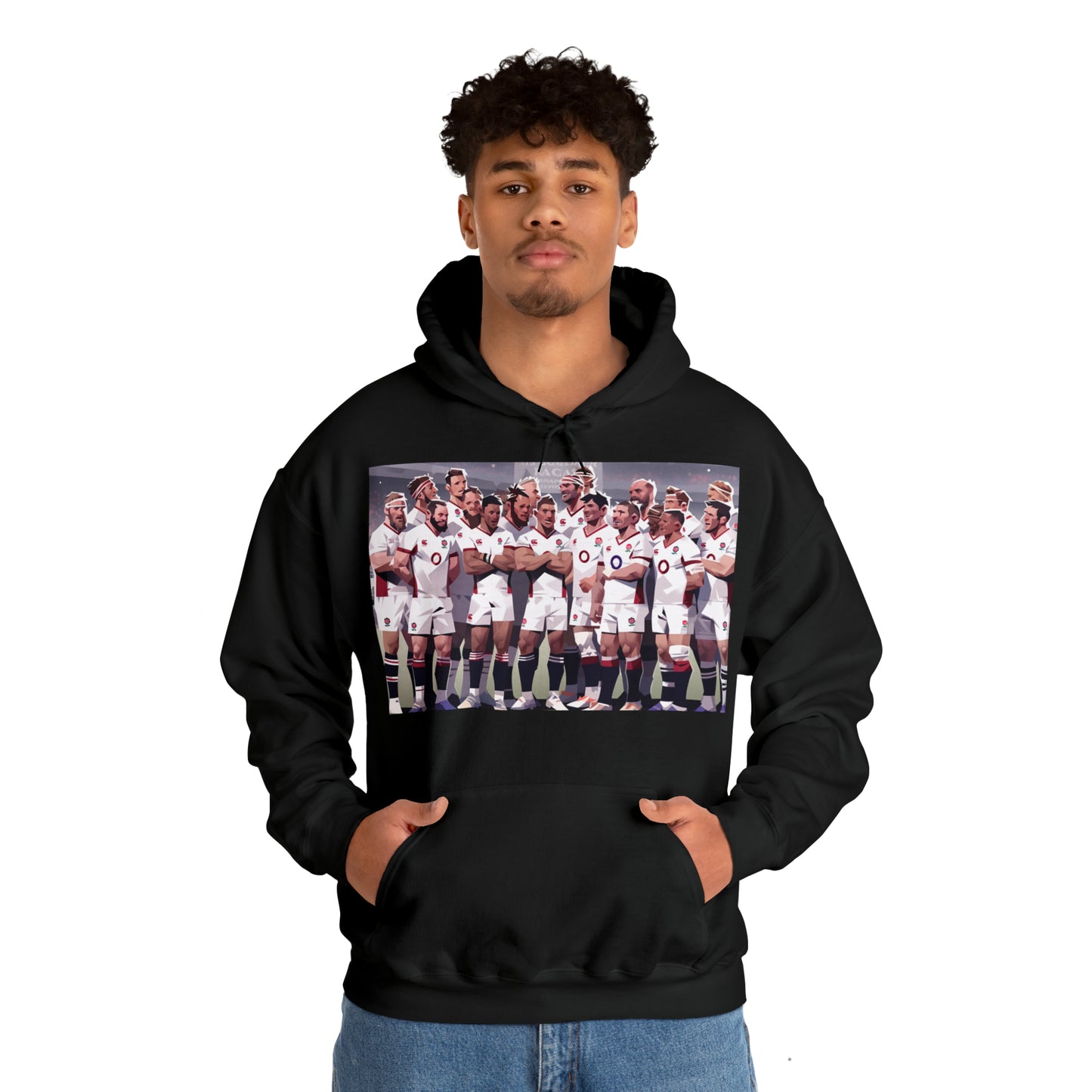 England Full Team - dark hoodies