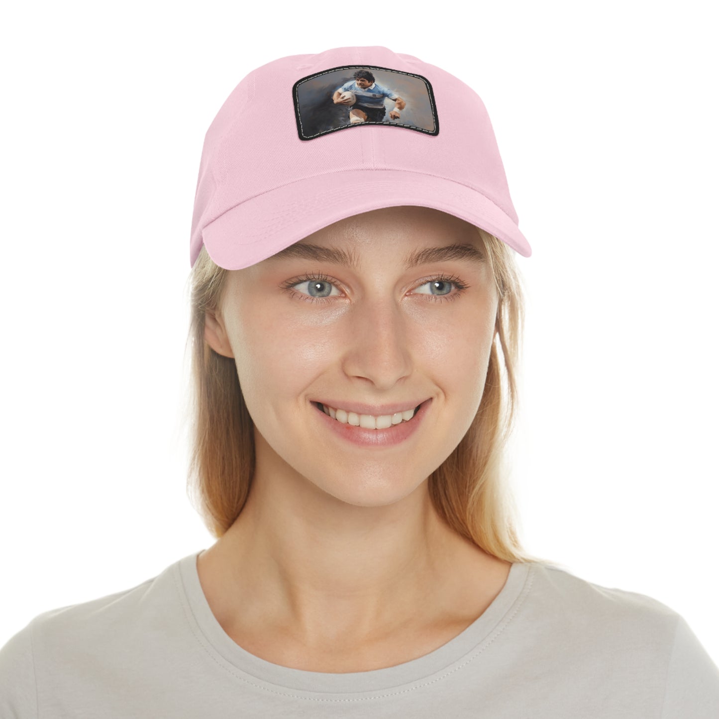 Rugby Maradona Rectangle Leather Patch Hat
