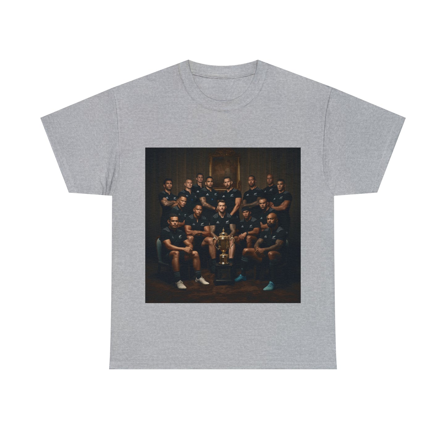 All Blacks with Web Ellis Cup - light shirts