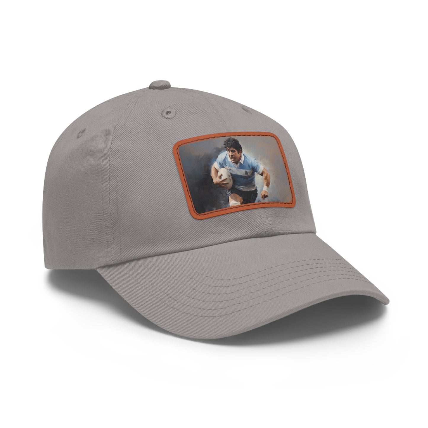 Rugby Maradona Rectangle Leather Patch Hat