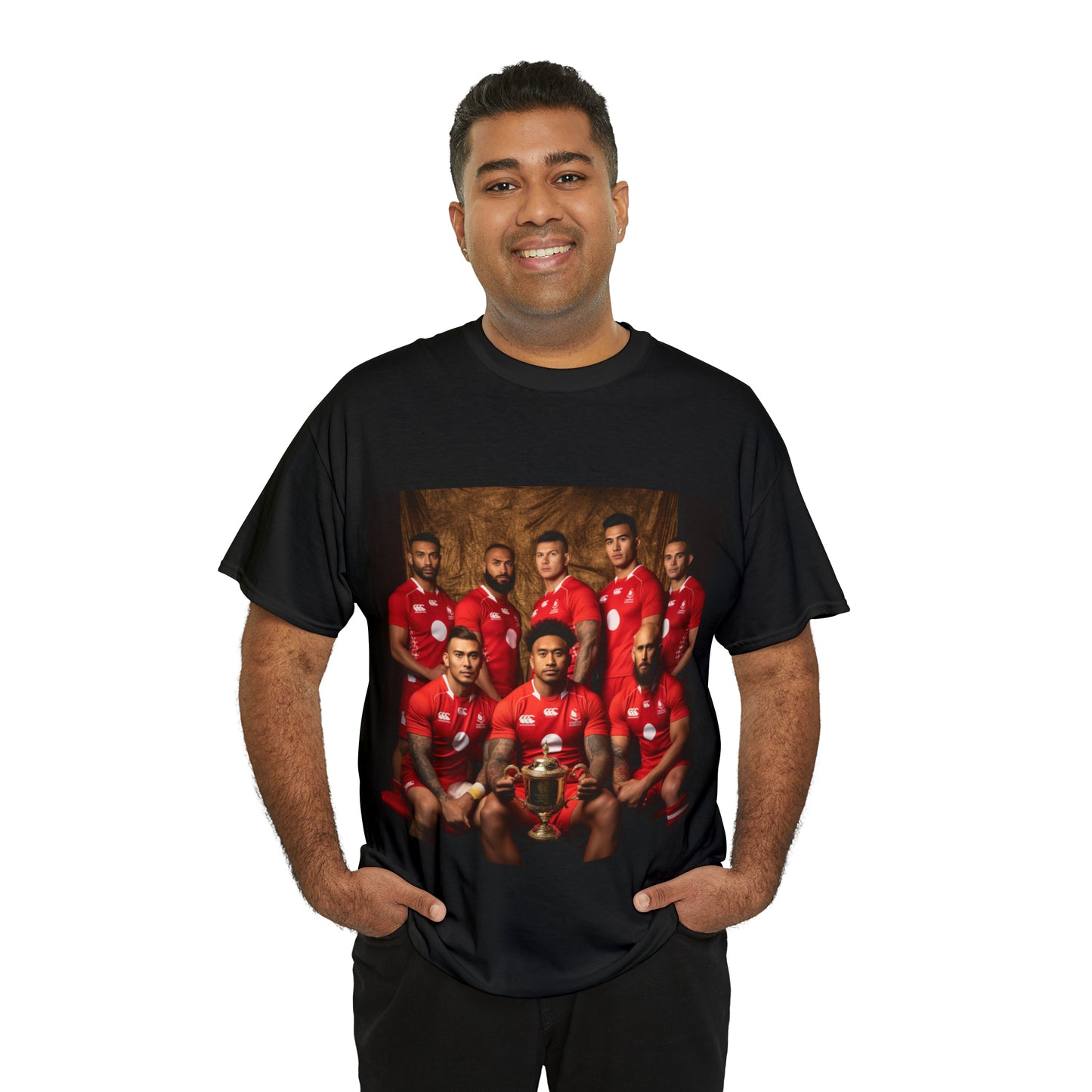 Tonga RWC photoshoot - dark shirts
