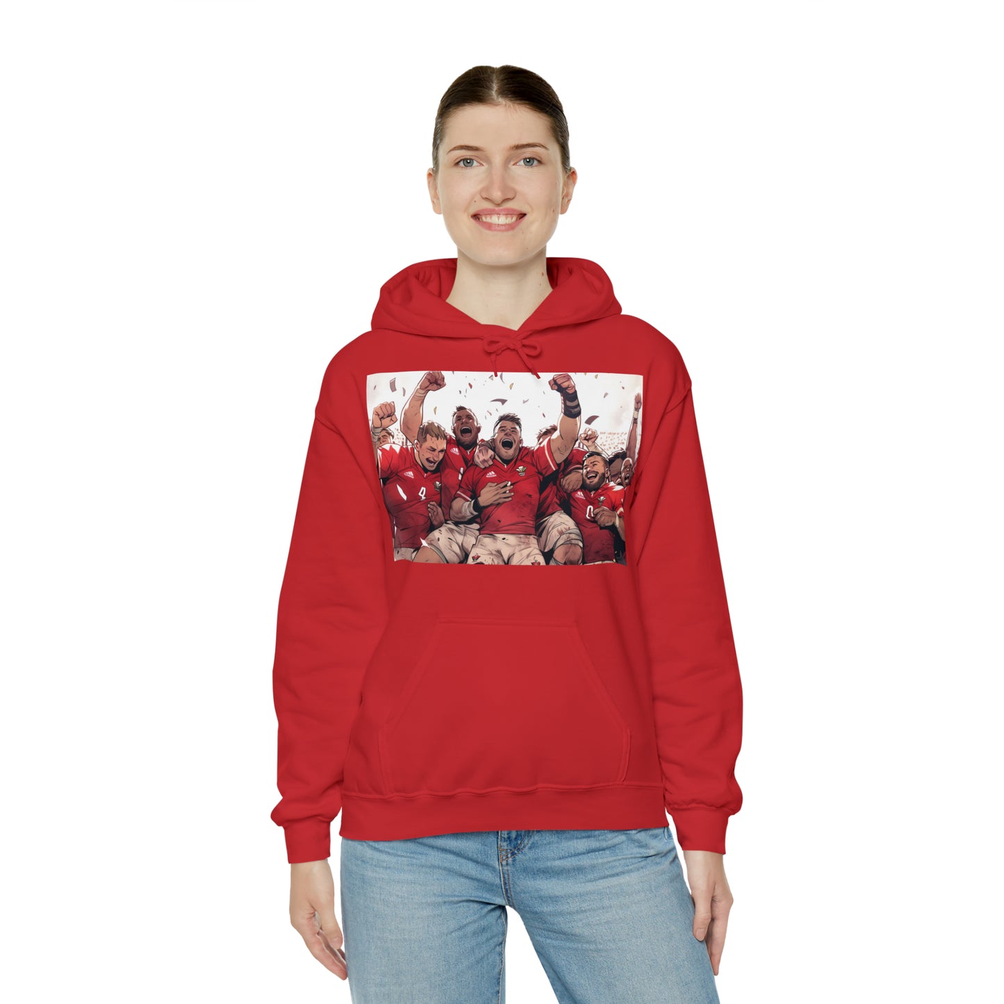 Wales Celebrating - dark hoodies