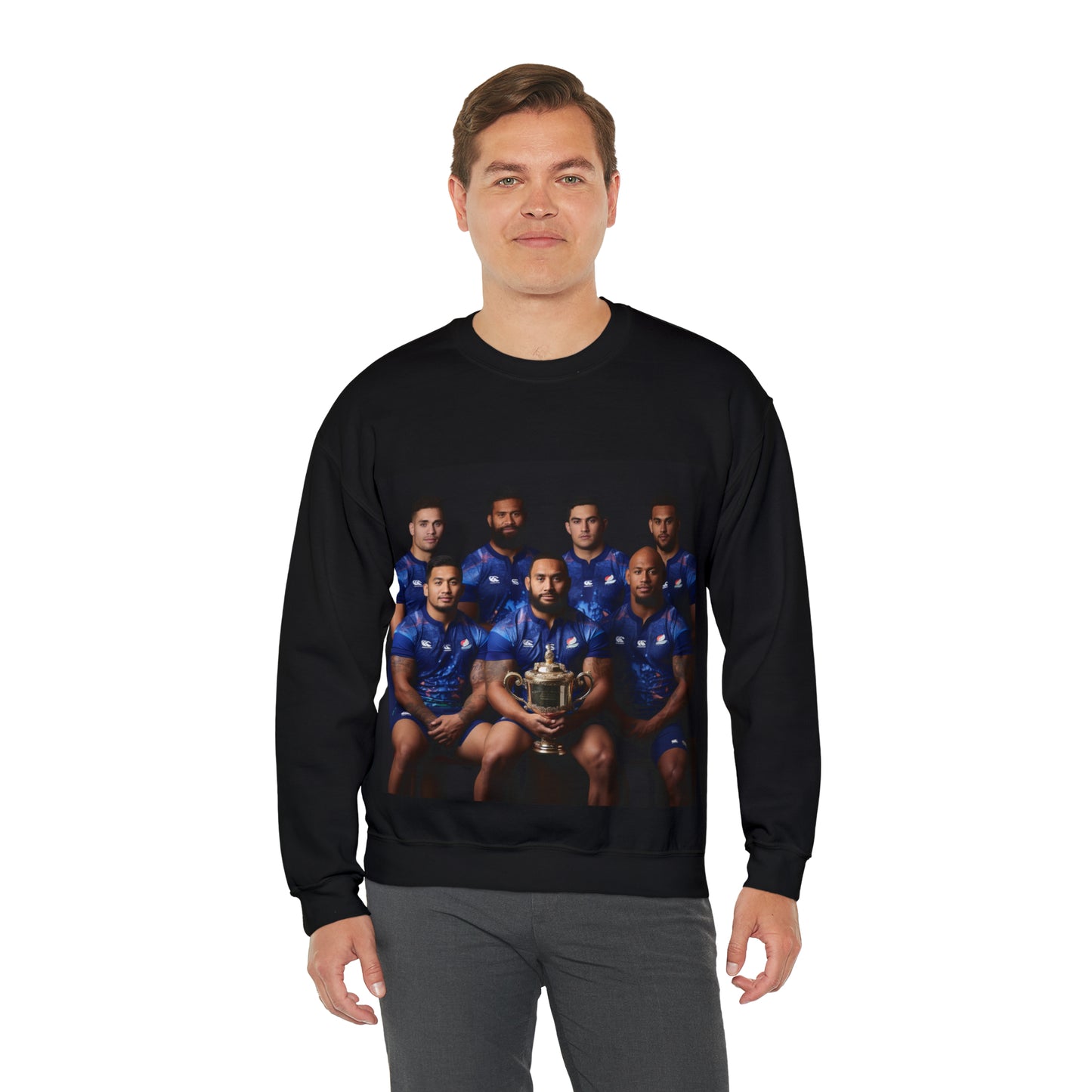 Samoa RWC Photoshoot - black sweatshirt