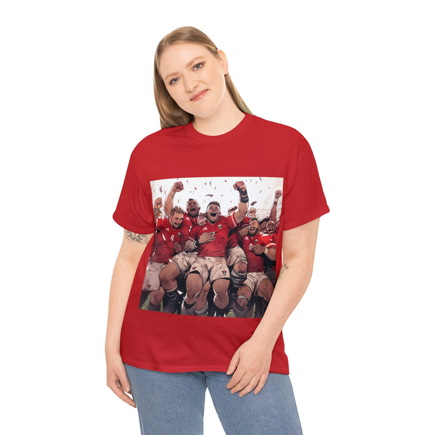 Wales Celebrating - dark shirts