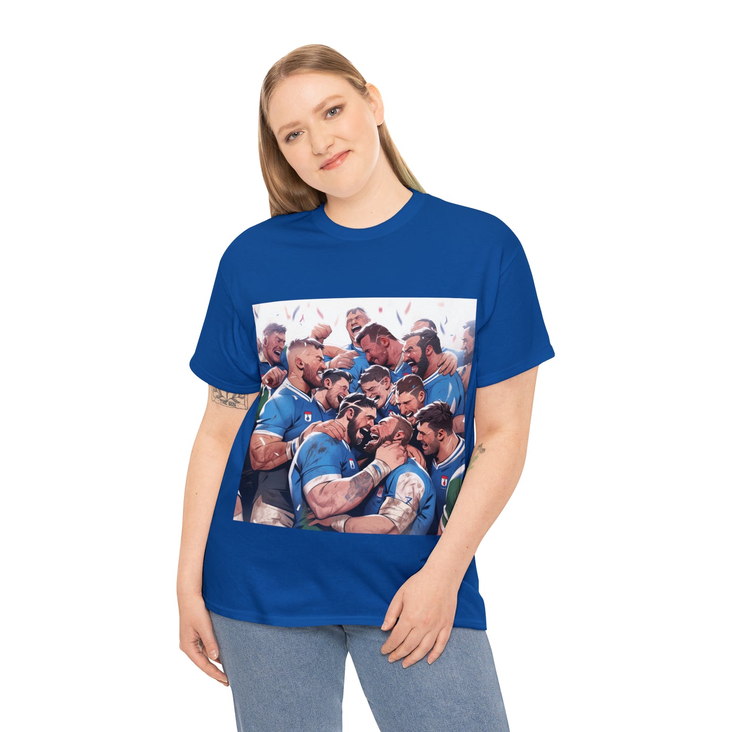 Post Match Italy - dark shirts