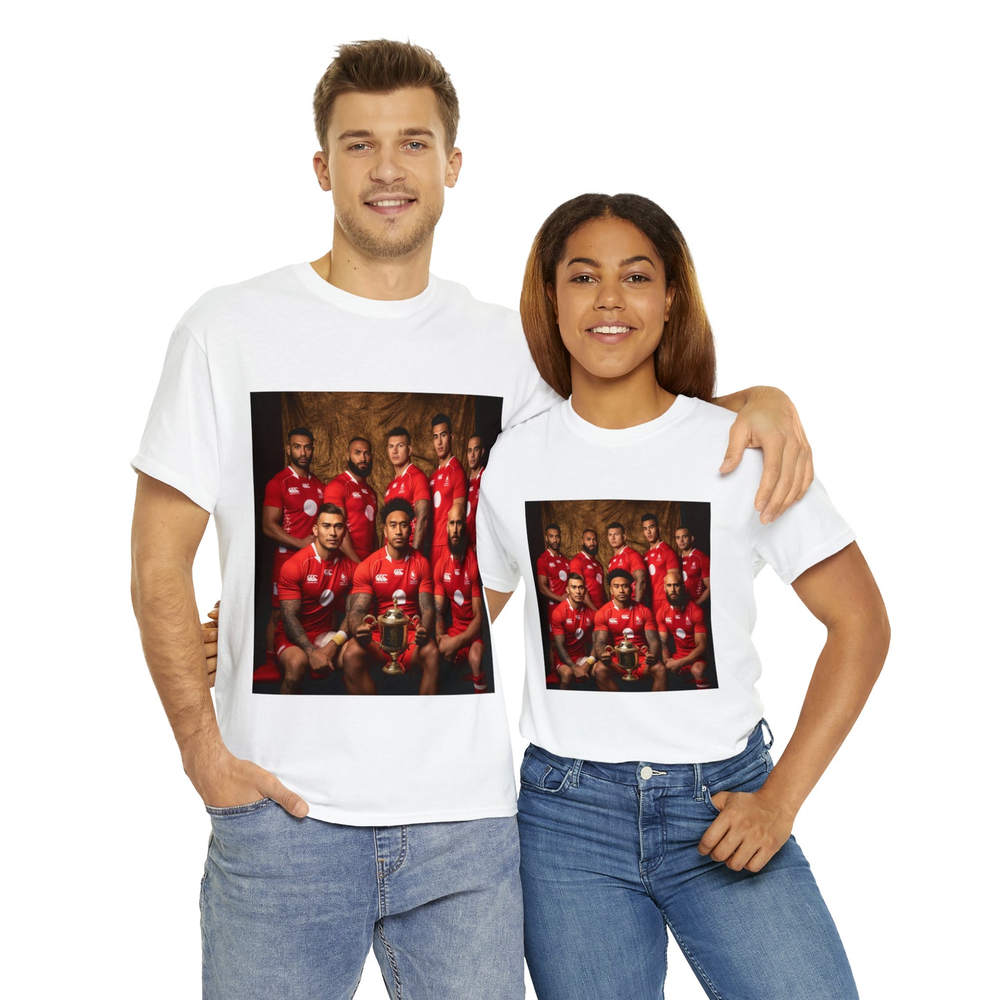 Tonga RWC photoshoot - light shirts