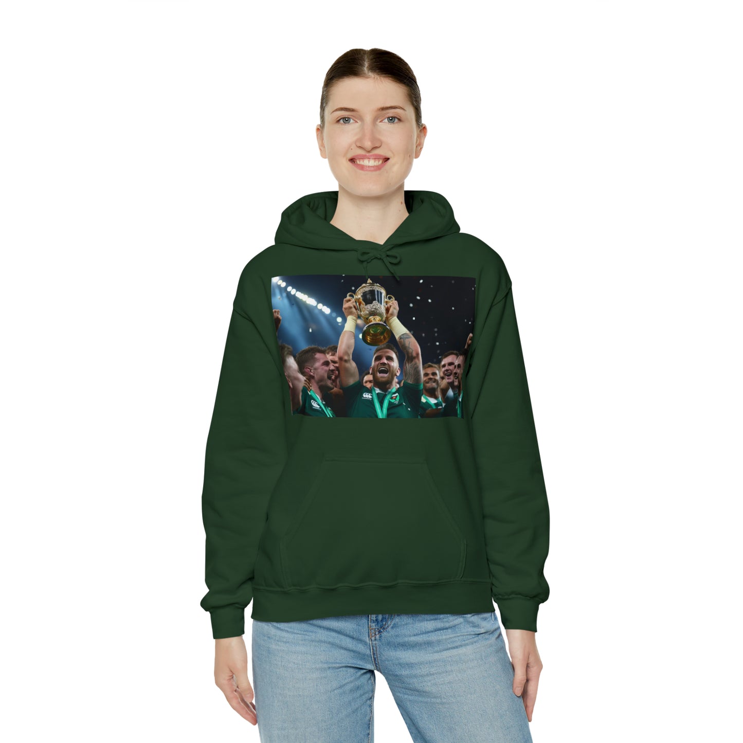 Ireland lifting the RWC - dark hoodies