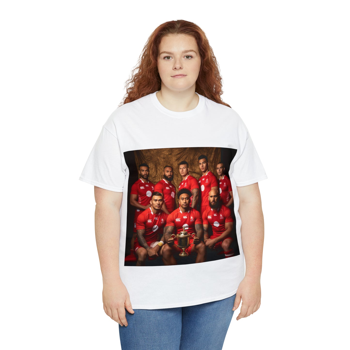 Tonga RWC photoshoot - light shirts