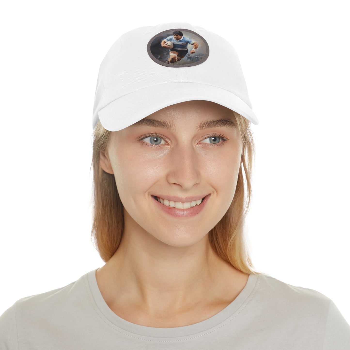 Rugby Maradona Round Leather Patch Hat