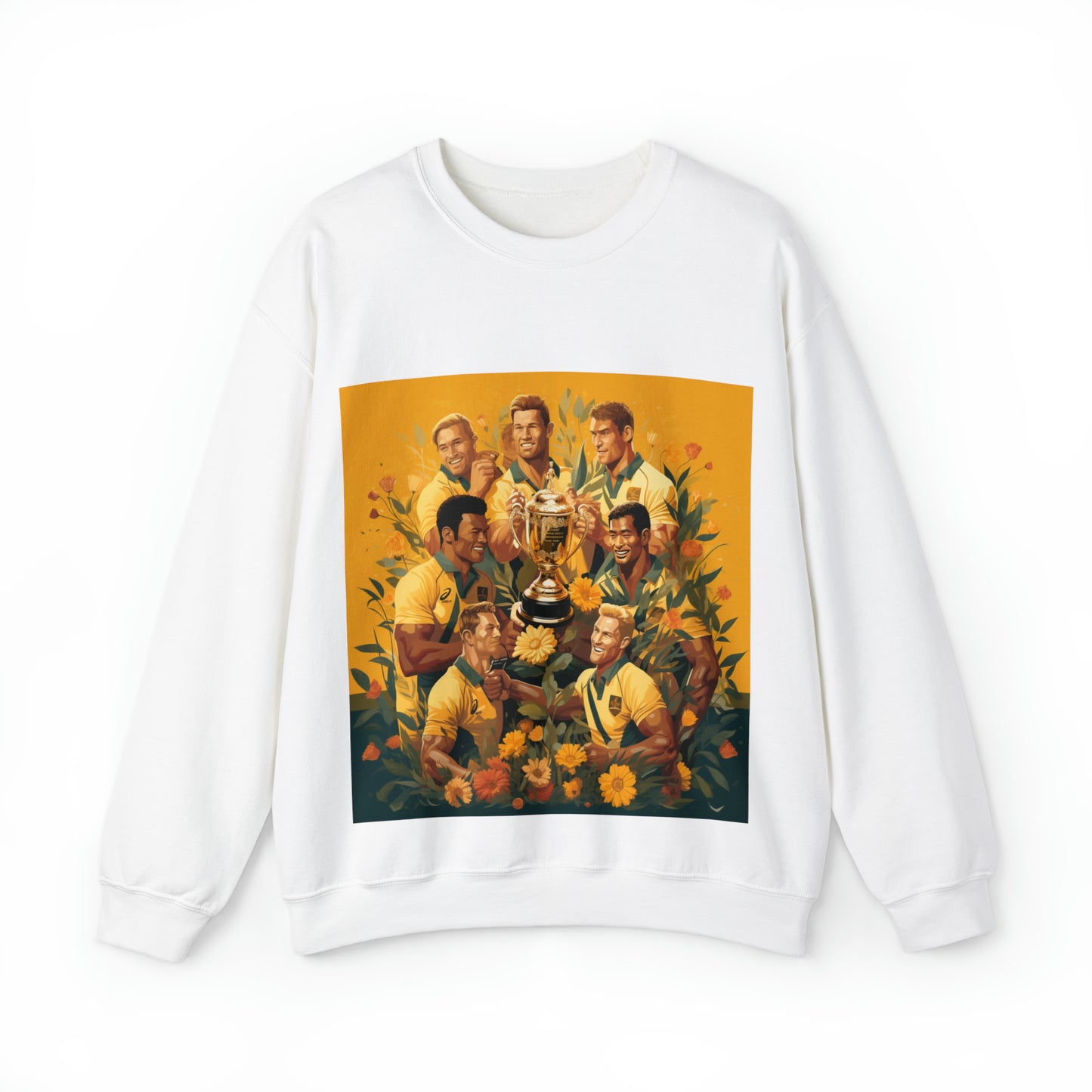 Australia celebrating with RWC - light sweatshirts