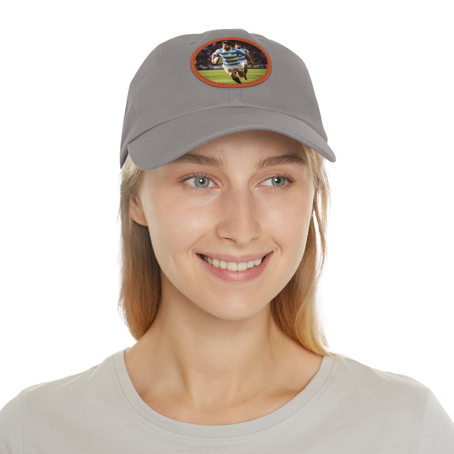 Rugby Messi Round Leather Patch Hat