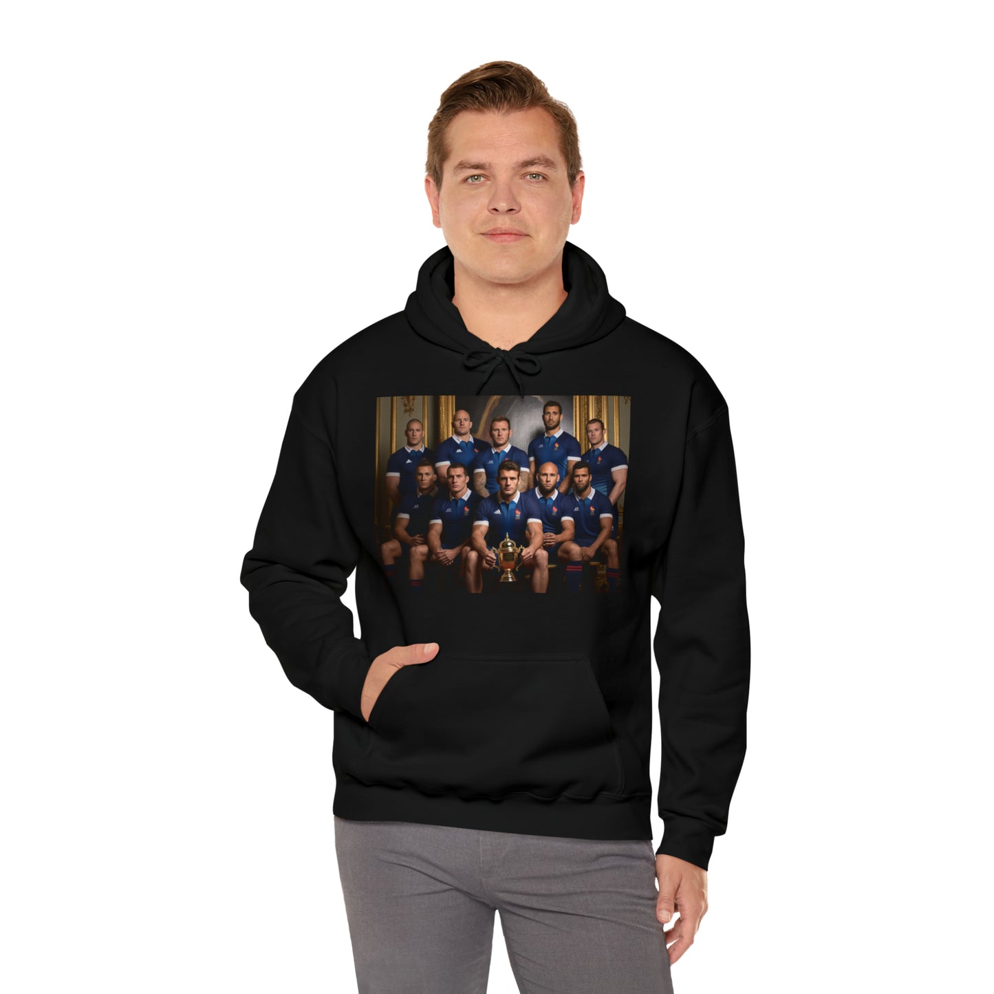 France World Cup Photoshoot - dark hoodies
