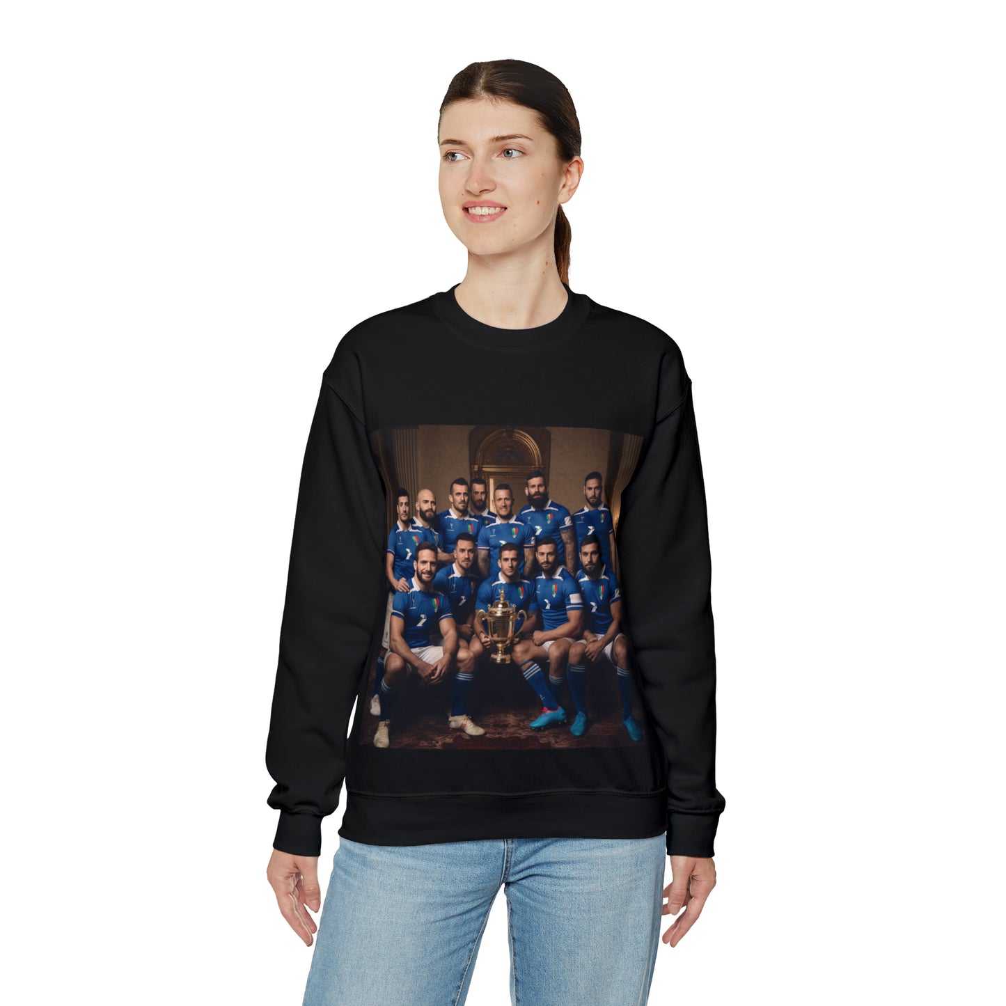 Italy World Cup photoshoot - black sweatshirt