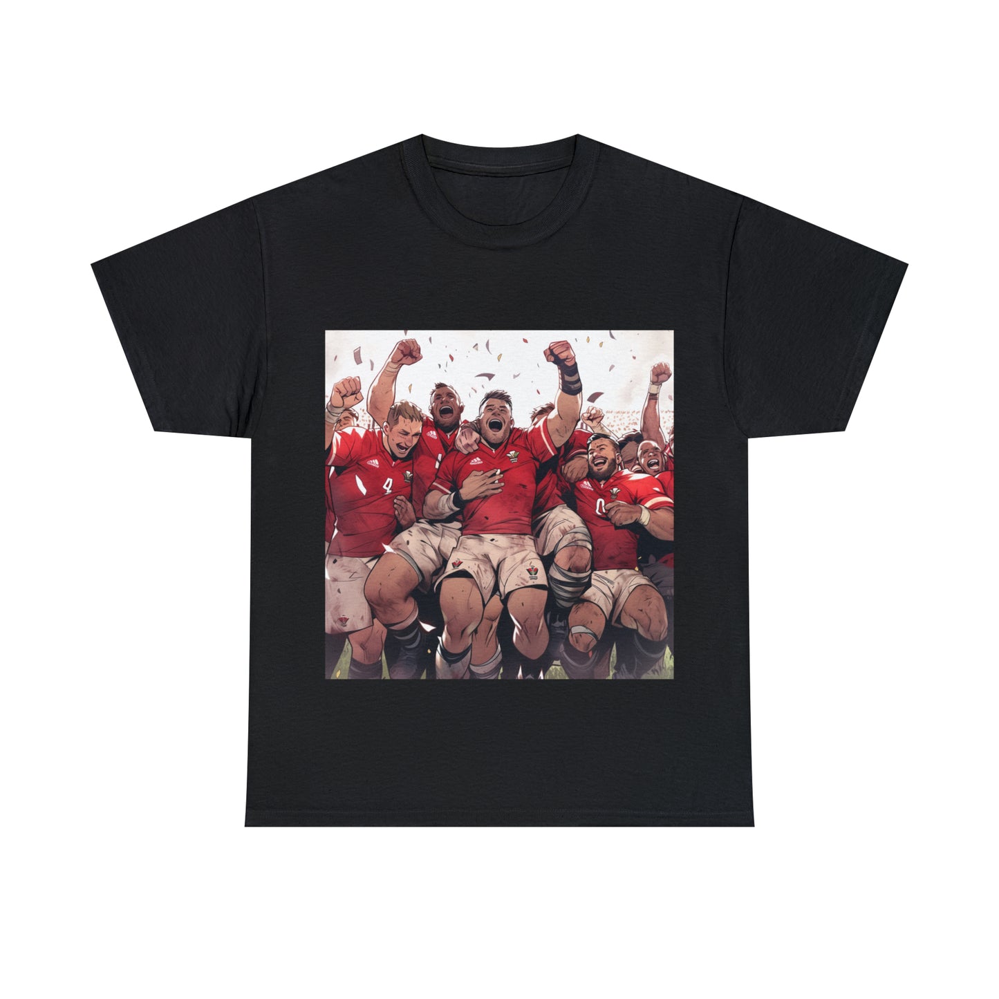 Wales Celebrating - dark shirts