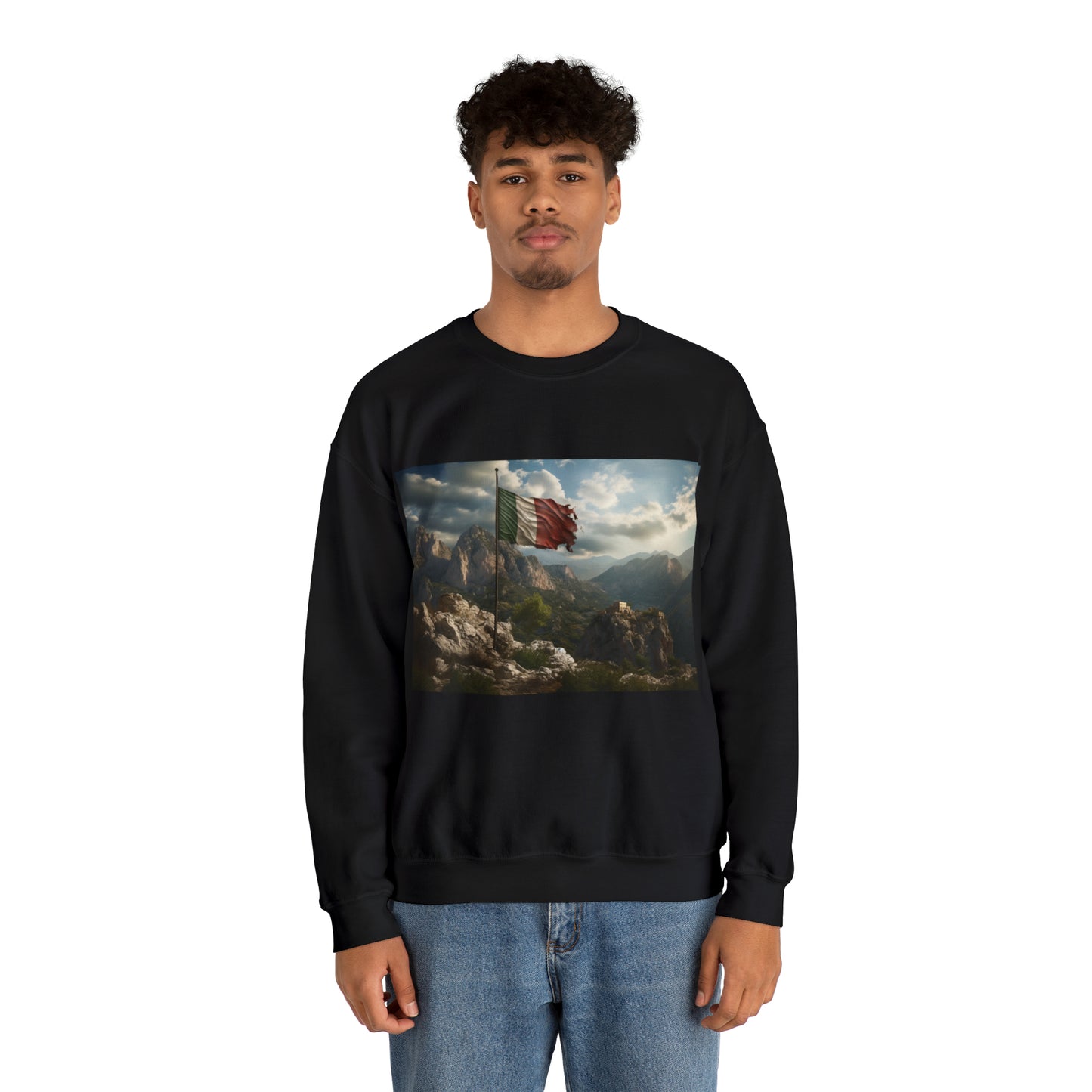Italy Flag - black sweatshirt