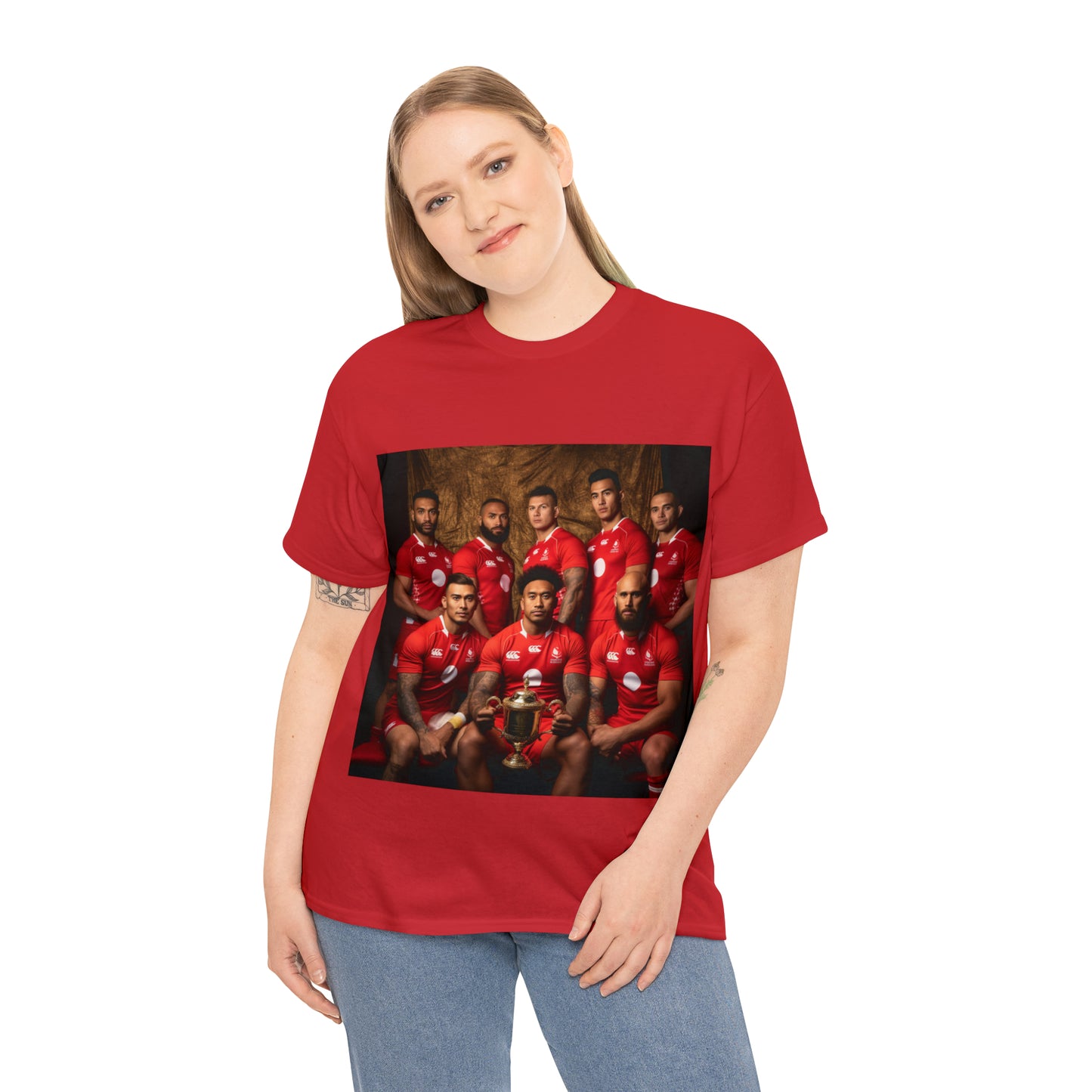 Tonga RWC photoshoot - dark shirts