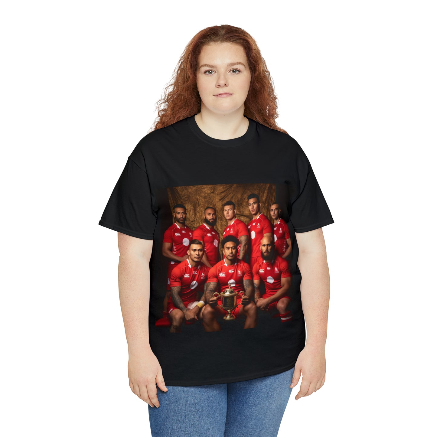 Tonga RWC photoshoot - dark shirts