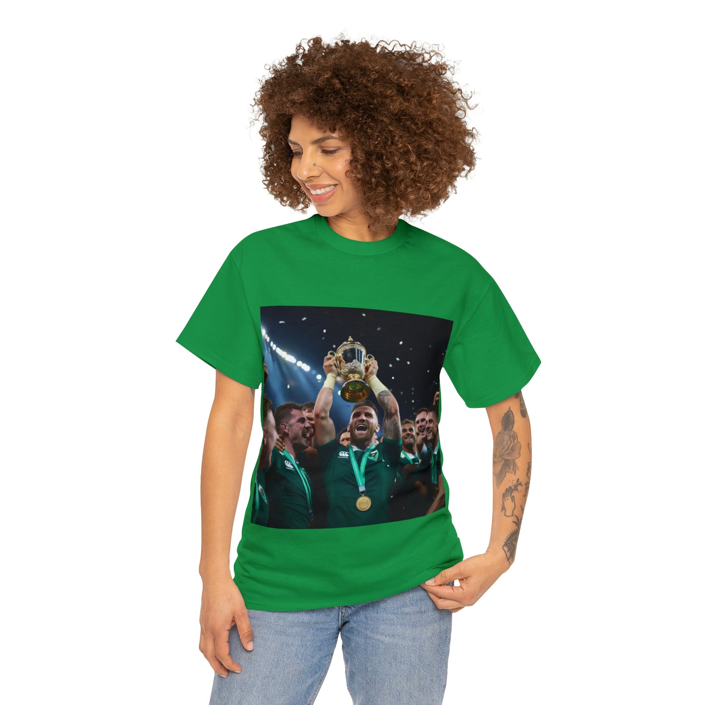 Ireland lifting the RWC - dark shirts