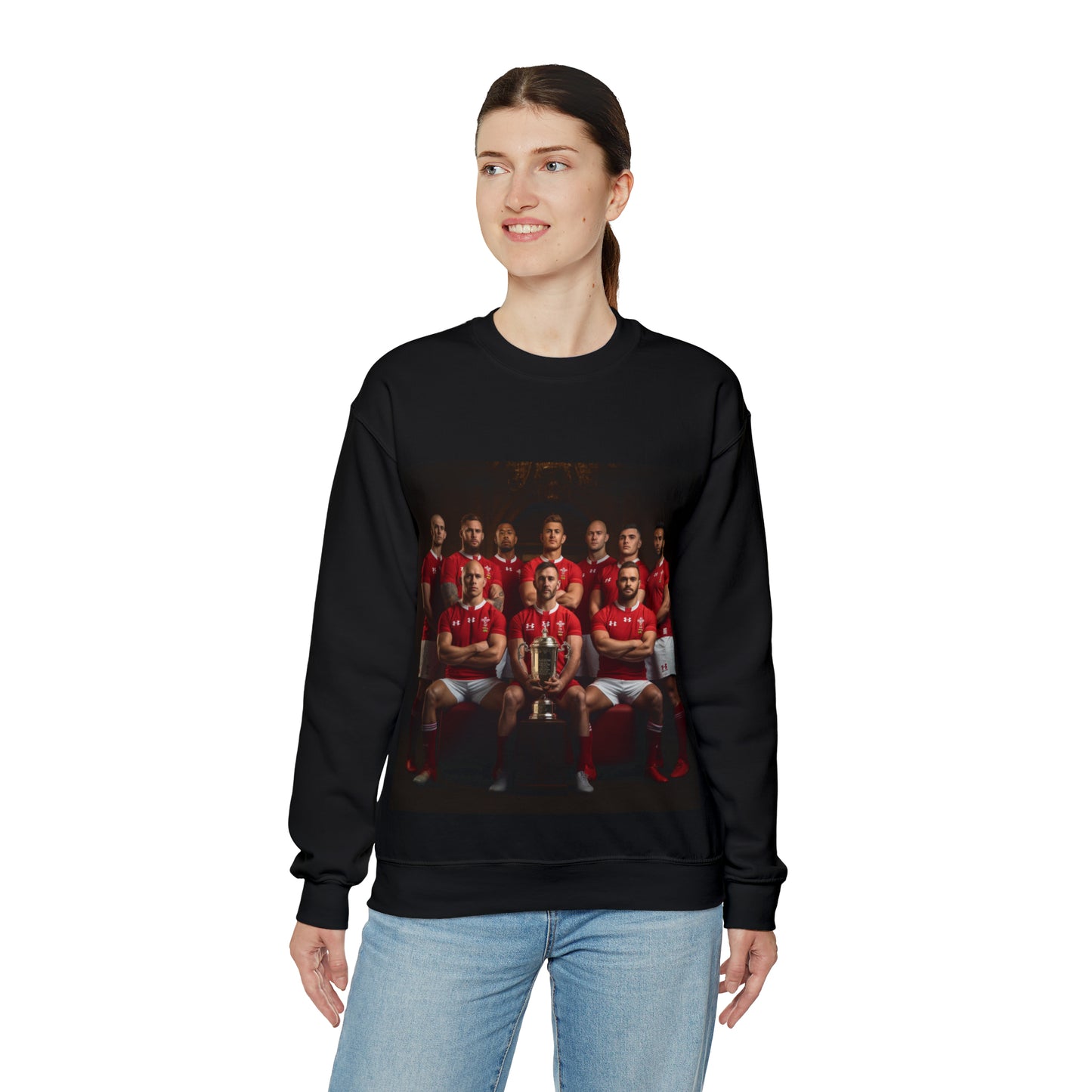 Wales RWC Photoshoot - black sweatshirt