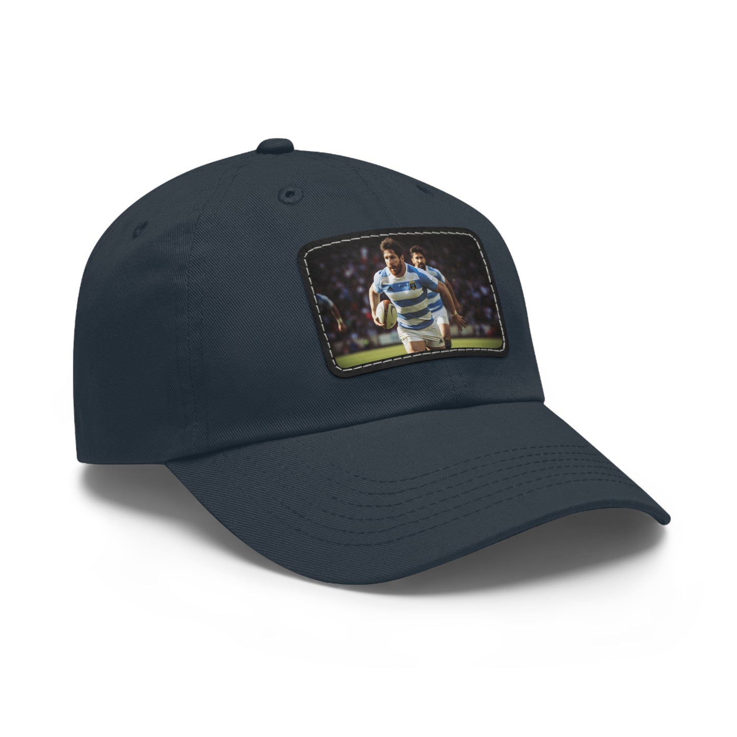 Rugby Messi Rectangle Leather Patch Hat
