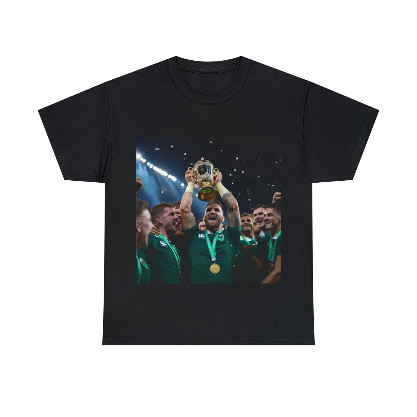 Ireland lifting the RWC - dark shirts