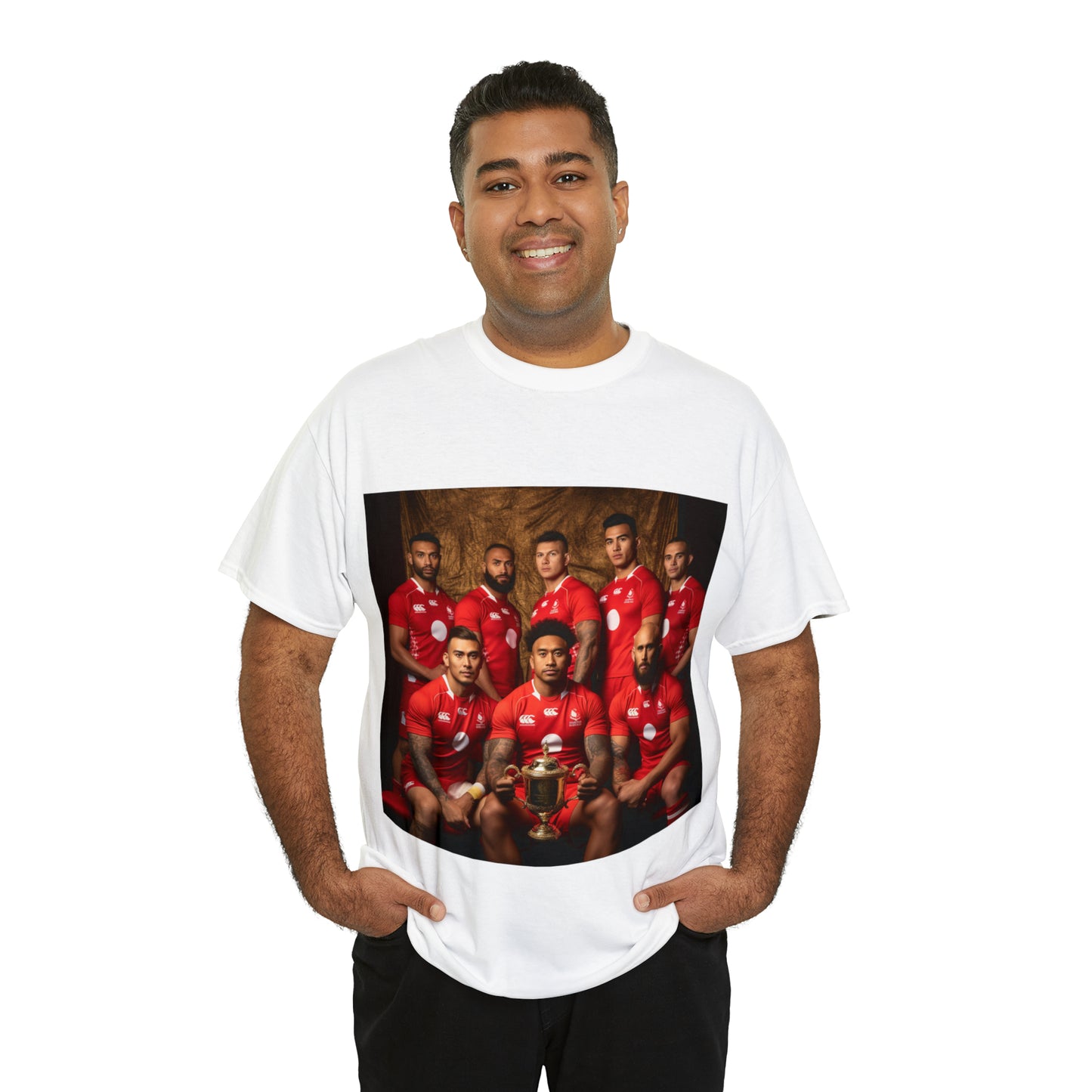 Tonga RWC photoshoot - light shirts