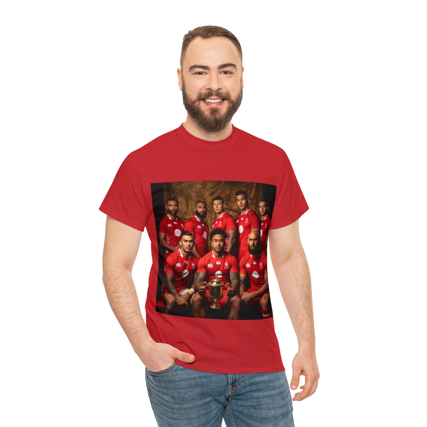 Tonga RWC photoshoot - dark shirts