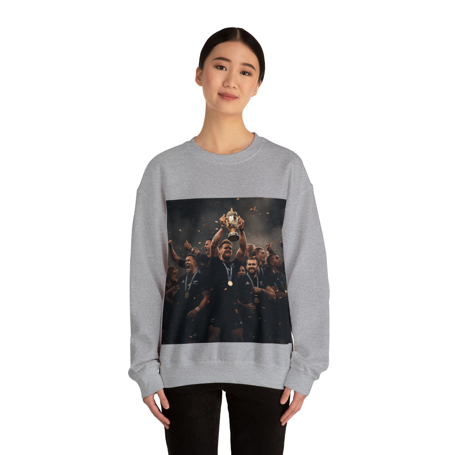 All Blacks lifting World Cup - light sweatshirts