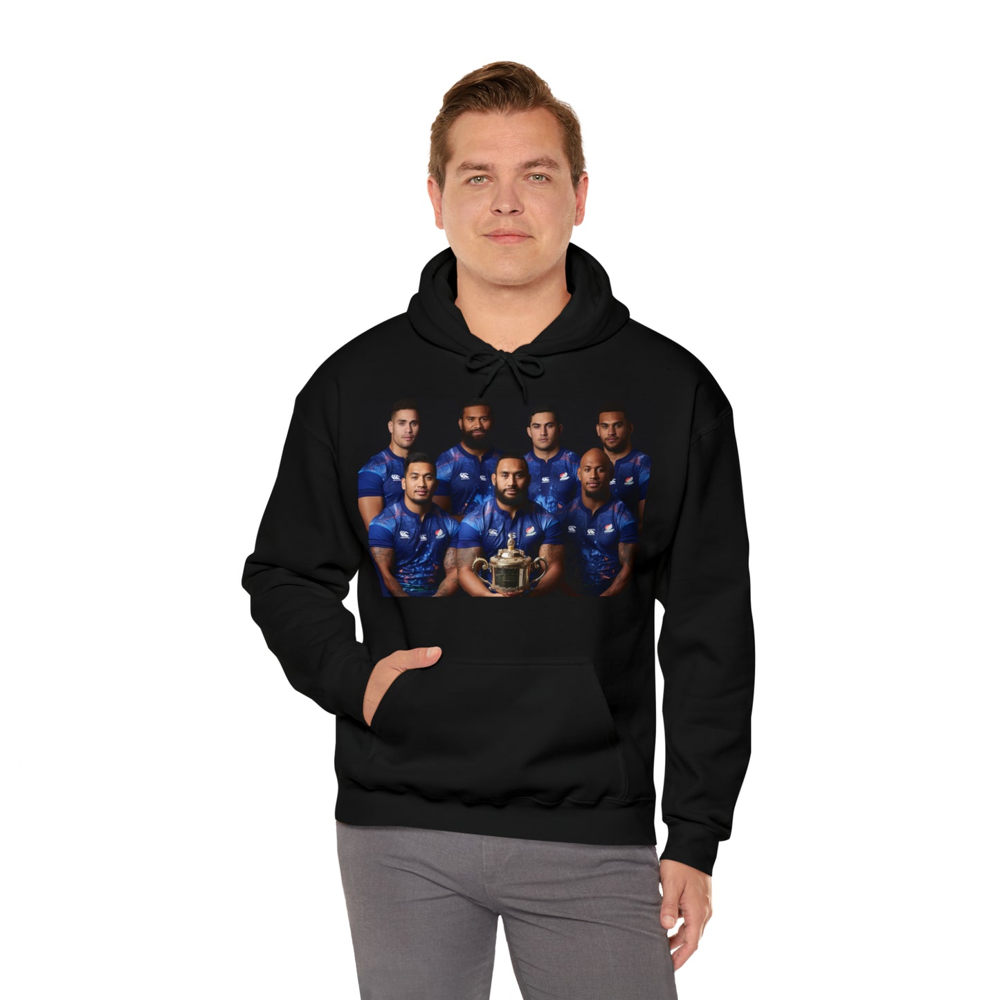Samoa RWC Photoshoot - dark hoodies