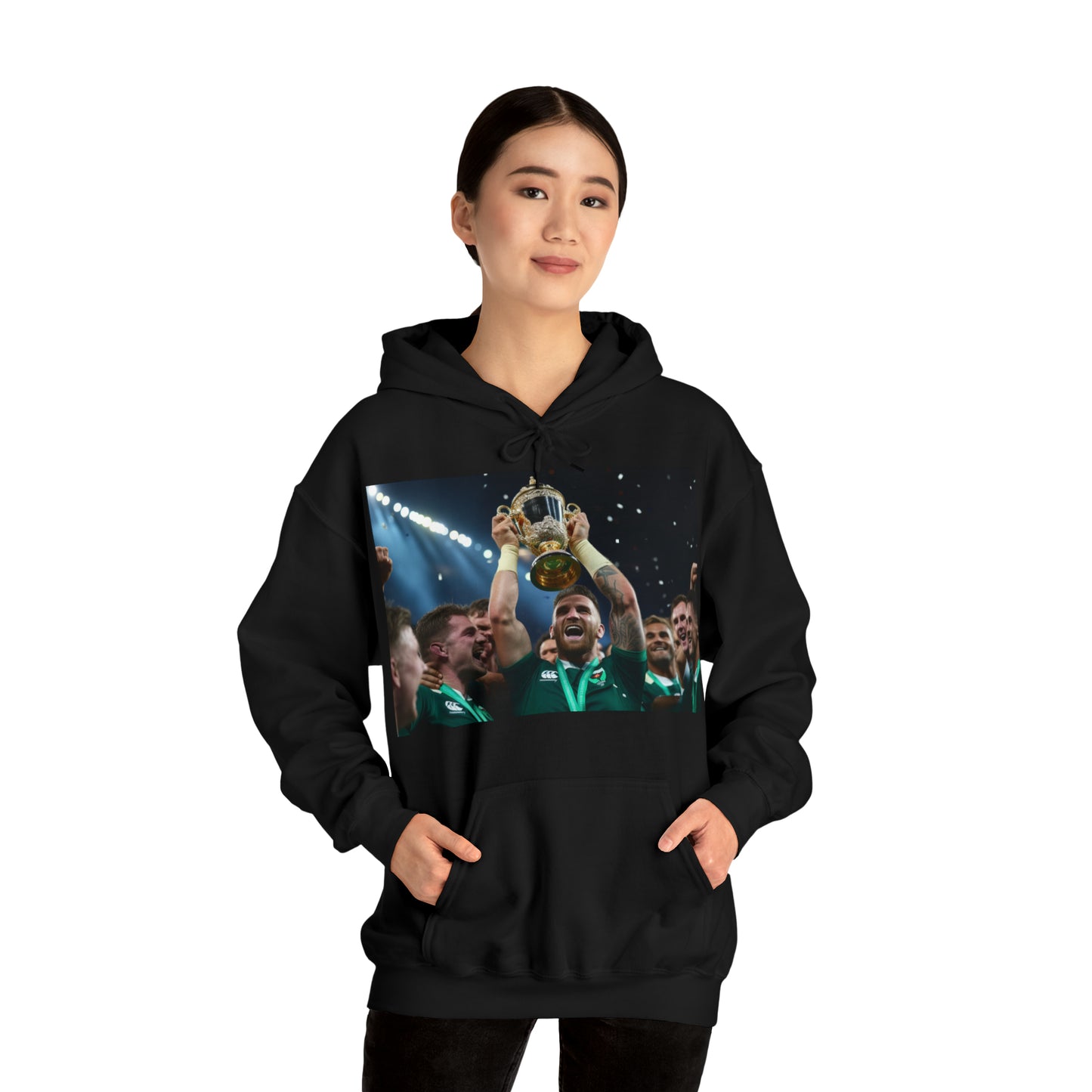 Ireland lifting the RWC - dark hoodies