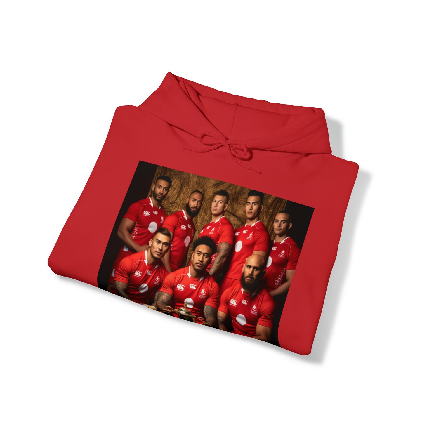 Tonga RWC photoshoot - dark hoodies